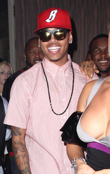 chris brown at the LIV nightclub in miami